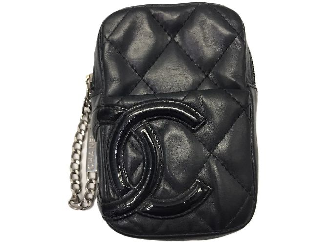 Chanel Cambon Line Cigarette Case Black