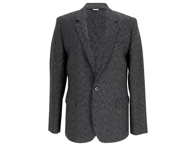 Iro Single-Breasted Tweed Blazer in Grey Wool