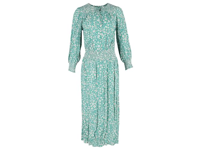 Autre Marque Rixo Marianna Floral-Print Crepe Maxi Dress in Green Viscose Cellulose fibre  ref.2645461