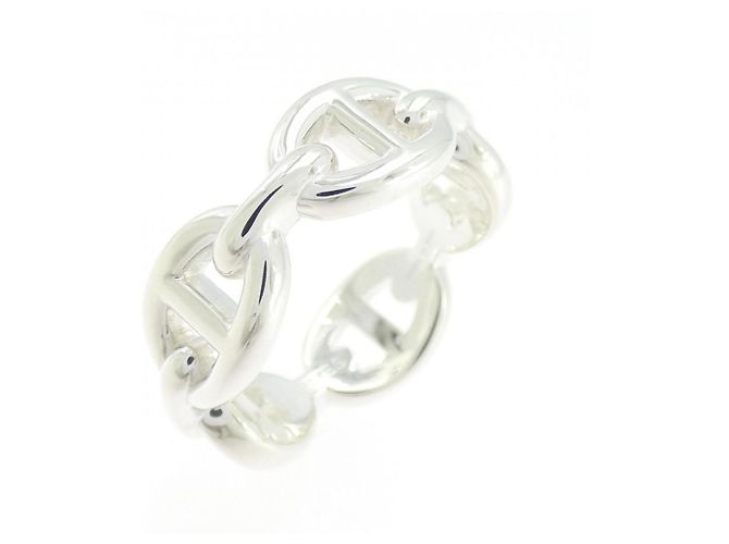 Hermès Chaine d'Ancre Enchaine Ring Silber