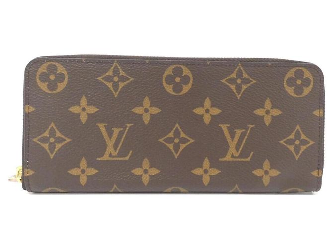 Louis Vuitton Monogram Portefeuille Clemence Wallet Brown Pink
