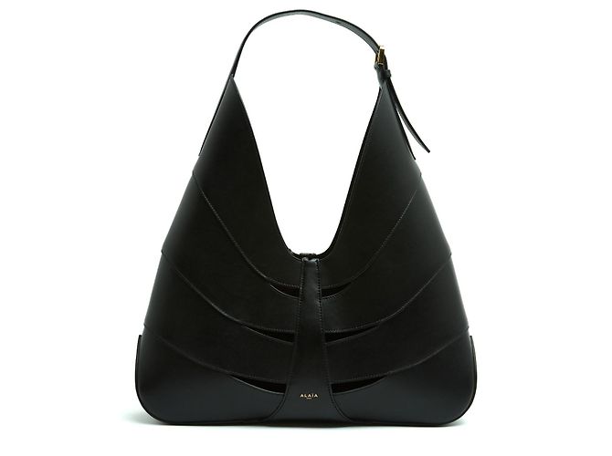 Bolsa Delta de Couro Preto Alaïa 2024 Como Nova com Pano de Poeira