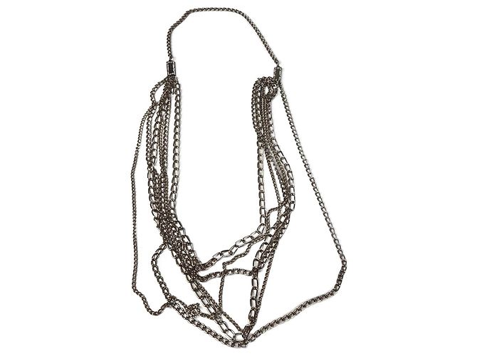Collana lunga Elie Saab in metallo