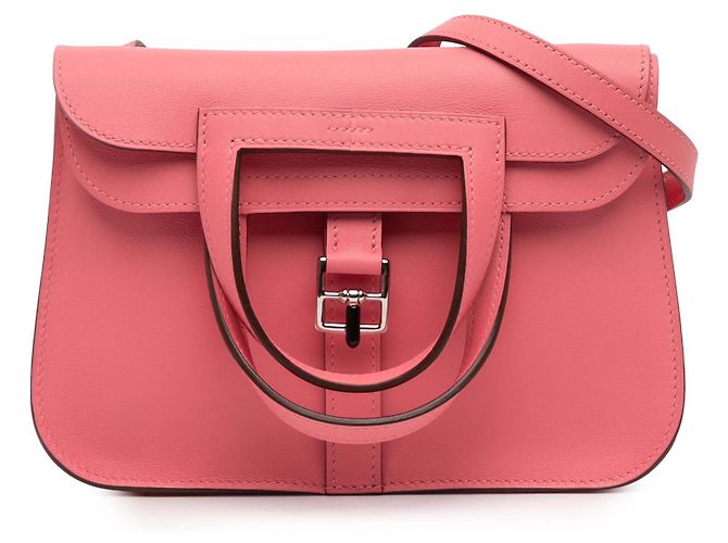 Mini Halzan 22 em Swift rosa da Hermès