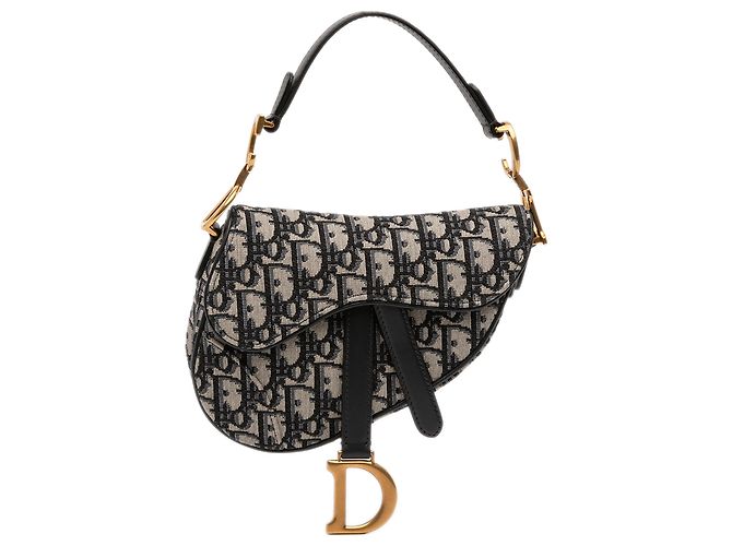 Saddle Borsa a sella mini obliqua blu Dior Blu navy