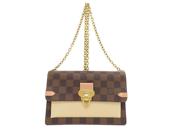 Schultertasche Portefeuille Vavin Chain Louis Vuitton N60237 Braun Damier ebene