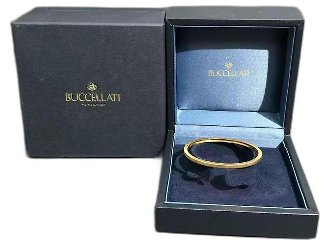 Pulsera de oro amarillo Buccellati Macri Classica Tamaño 16 Dorado