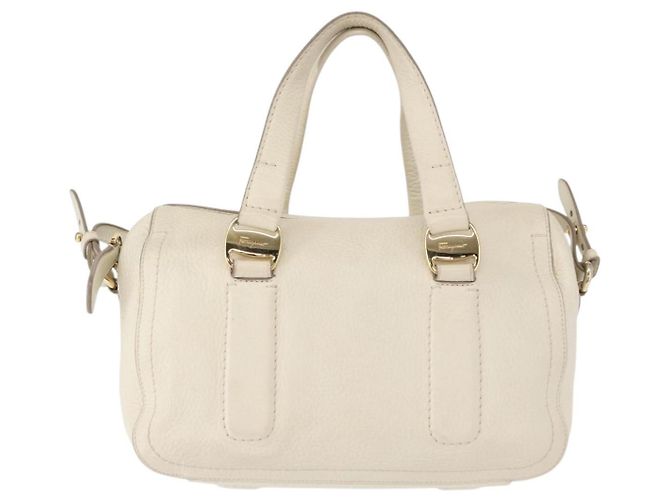 Bolsa Vala de couro Salvatore Ferragamo Branco