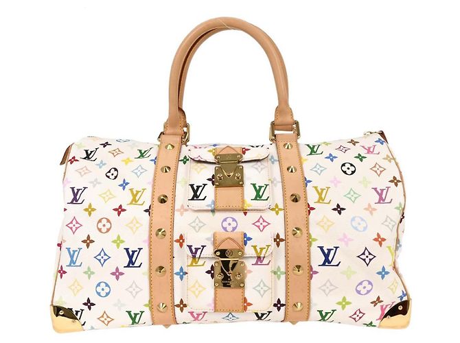Louis Vuitton Keepall Monogram Multicolor 45 Blanc