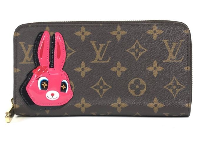 Louis Vuitton Monogram Nicolas Ghesquière Rabbit Zippy Wallet Brown Pink