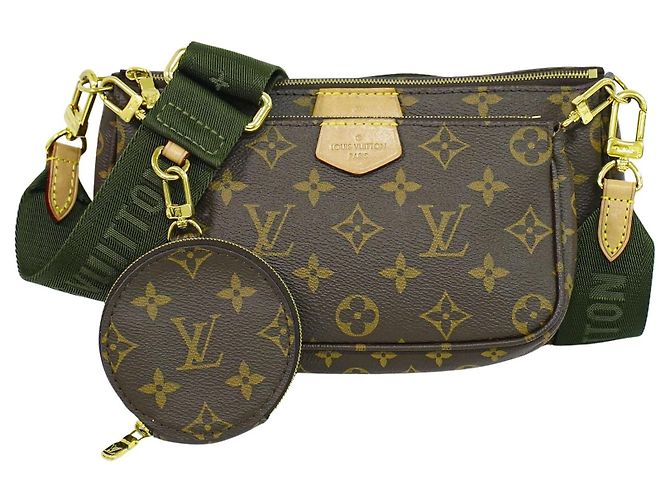 Louis Vuitton Multi Pochette Acessórios em Canvas Monogram Marrom
