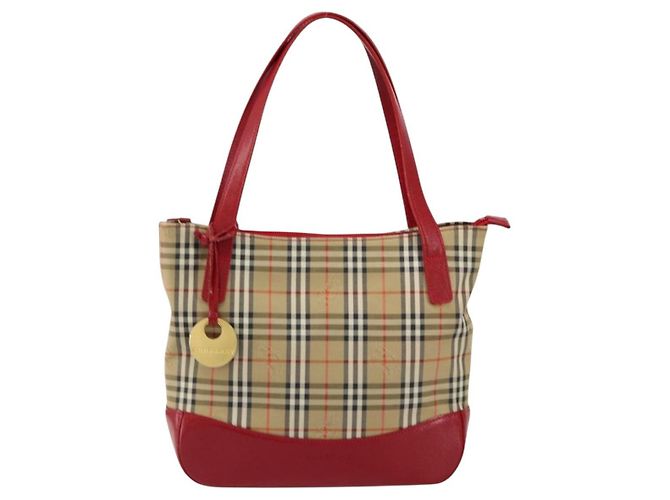 Bolsa Burberry Nova Check em lona Nova Check Bege
