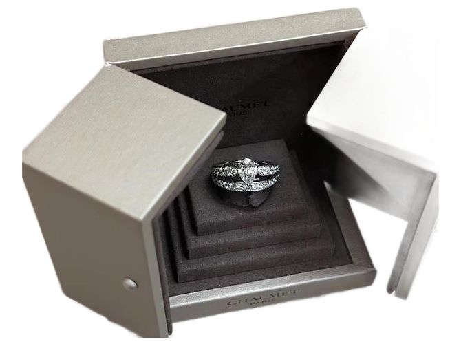 Chaumet Diamantring zur Verlobung 1ct g Silber