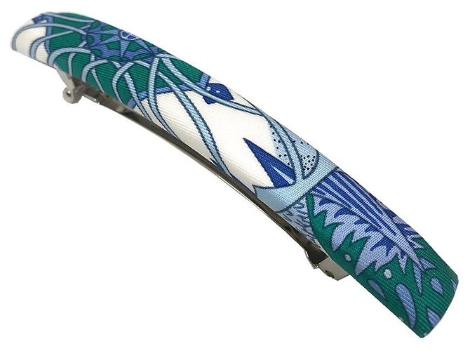 Fermaglio per capelli Hermès Hermès Eclipse GM Blu Verde 
