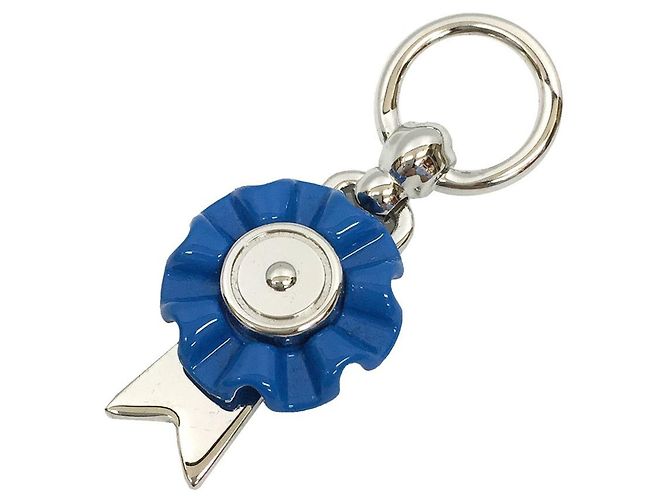 Flot Twilly Schalring von Hermès Silber Blau