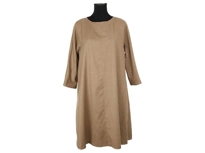 Max Mara Braunes Wollkleid