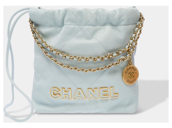 Bolsa CHANEL de Couro Azul - 103072