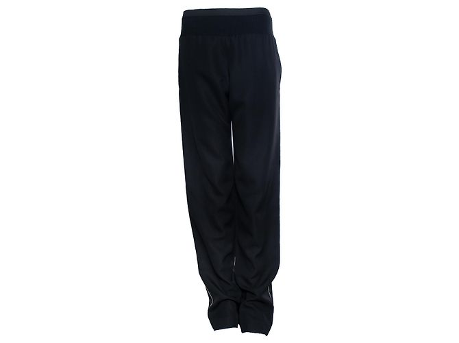 Haider Ackermann Haider Ackerman, calça preta com detalhes brancos Preto