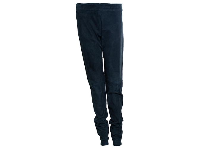 Autre Marque Samtgrüne Wildlederhose Johnny Ramli