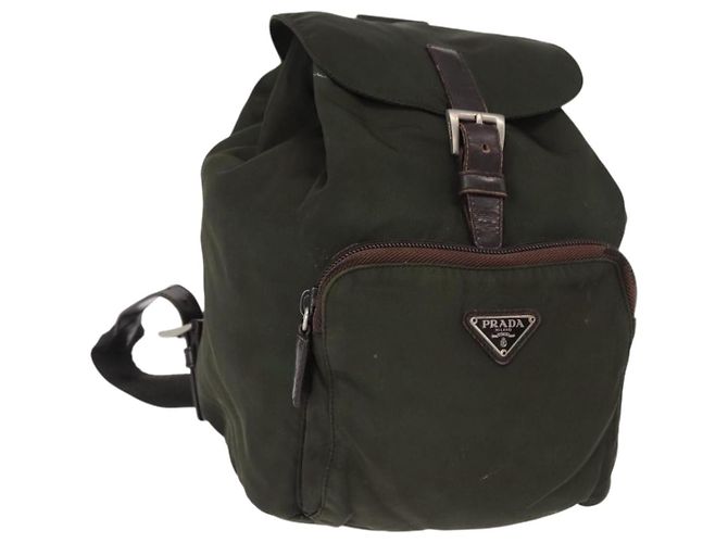 Prada Front Pocket Tessuto Small Caqui