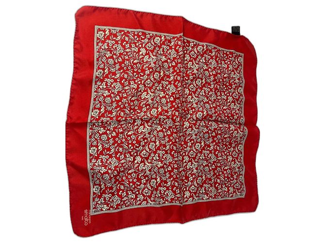 Fazzoletto da taschino in seta rosso Smalto