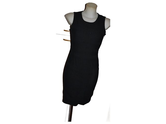 Diane Von Furstenberg Black Wool Blend Dress