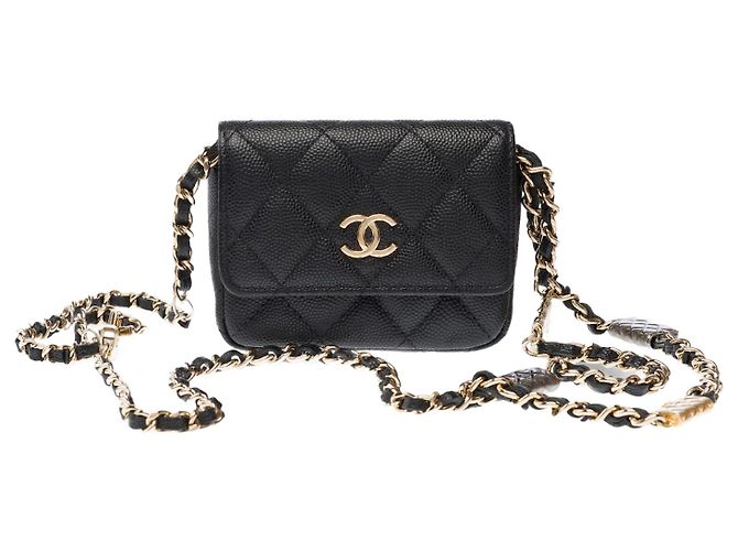CHANEL Timeless/Classique Black Leather Bag - 103080