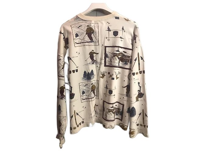 Top in cotone a maniche lunghe Vtg. Moschino Milano Multicolore