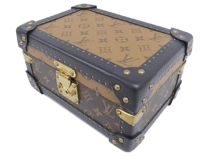 Caixa de Joias Coffret Trésor Monogram Reverse Louis Vuitton Marrom