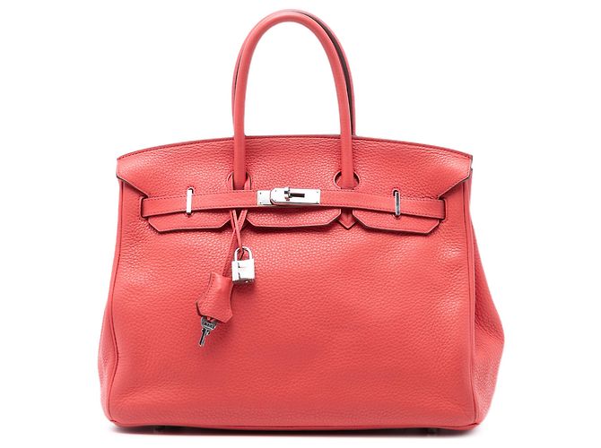 Hermès Rosso Clemence Birkin Retourne 35