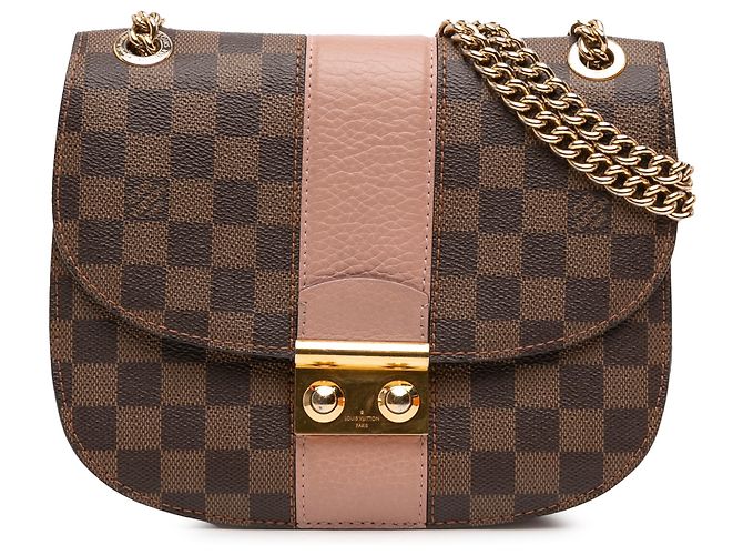 Louis Vuitton Marrom Damier Ebene Couro Taurillon Wight