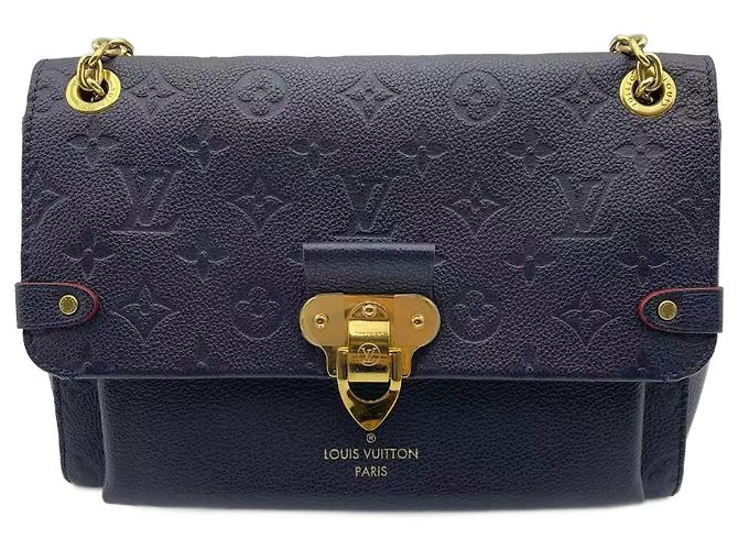 Borsa a spalla Vavin PM Louis Vuitton in pelle Monogram Empreinte blu navy.