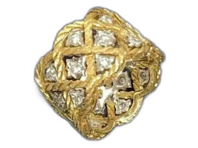 Buccellati gold and diamond cocktail ring
