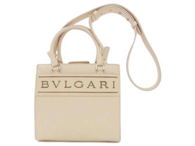 Bulgari Sac à main en cuir de veau Bvlgari Bvlgari Blanc