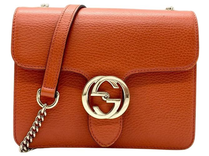 Sac à épaule Gucci Interlocking G Orange