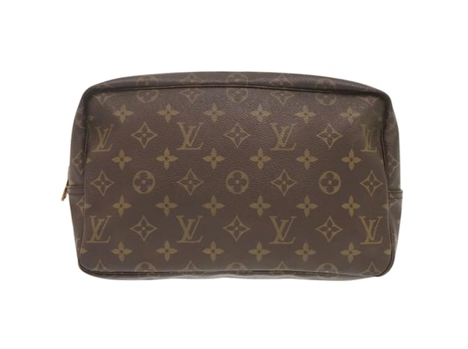 Louis Vuitton True Toilet 28 Monogram Clutch Bag Brown Patent leather  ref.2649343