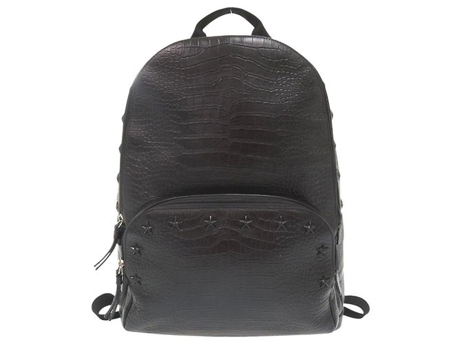 Jimmy Choo Star Stud Embossed Leather Backpack