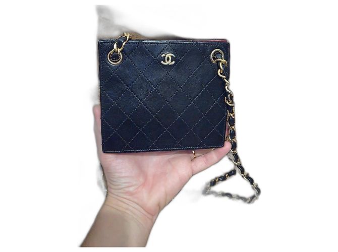 Mini Borsa Chanel Nera in Pelle Nero