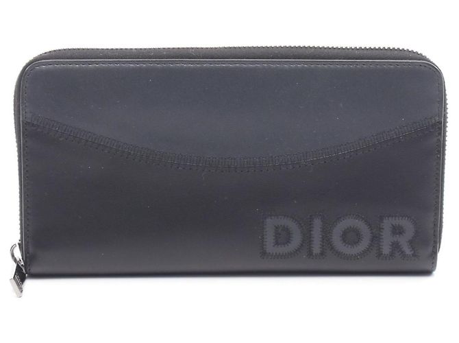 Christian Dior Men's Long Wallet Brown Black