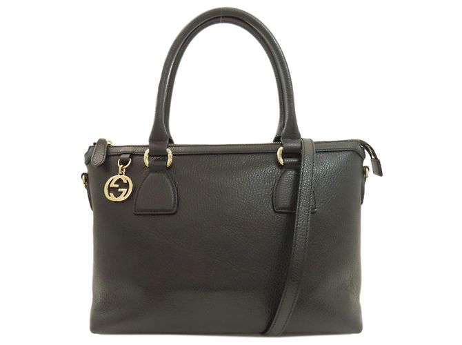 Bolsa 2 em 1 em couro de bezerro preto Gucci