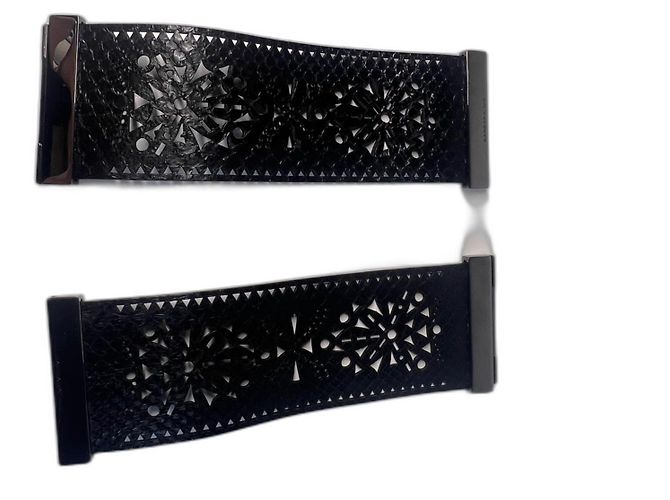 Pulseira de couro preto Barbara Bui