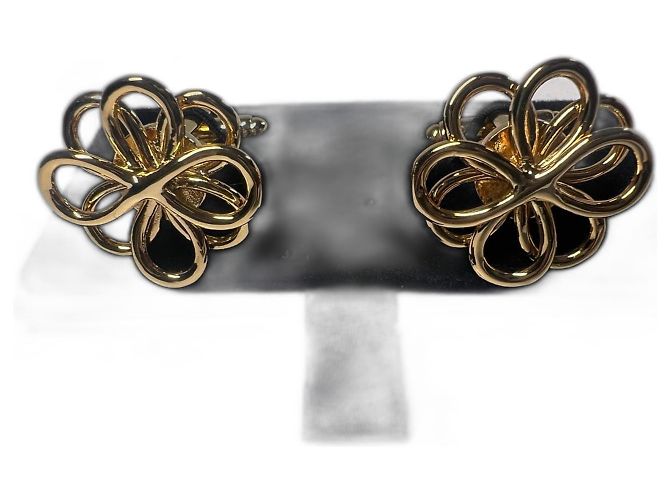 Anne Fontaine Goldene Blumenmanschettenknöpfe