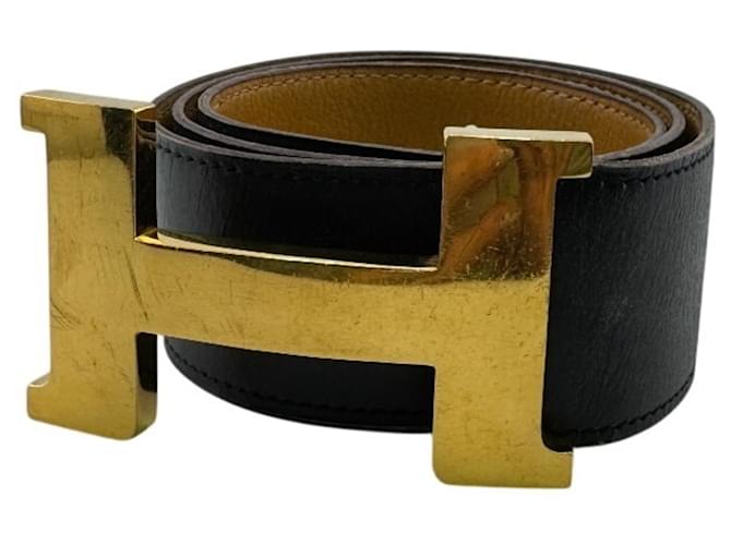 Hermès H Belt Constance Black Men's  ref.2650201