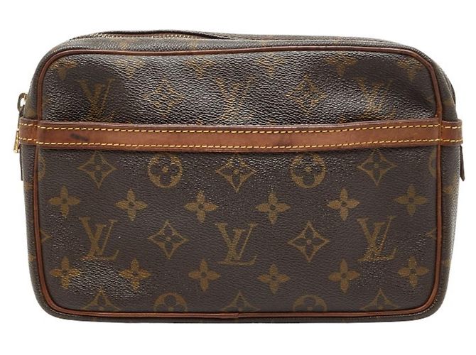 Sac Second Compiègne 23 Monogram Louis Vuitton Marron