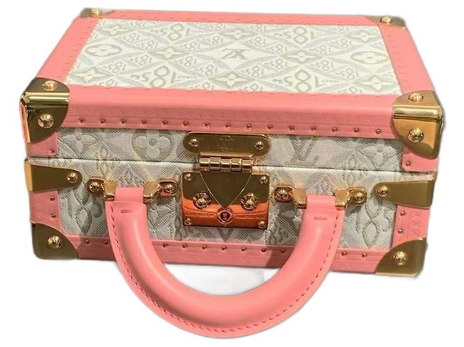 Louis Vuitton Desde 1854 Bolsa de Mão Jacquard Rosa e Branca Bleeker Box Branco
