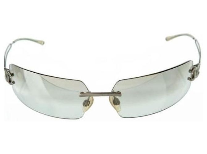 Gafas de sol Chanel CC Logo Plateadas Transparentes Sin Montura 4068 Plateadas Plata