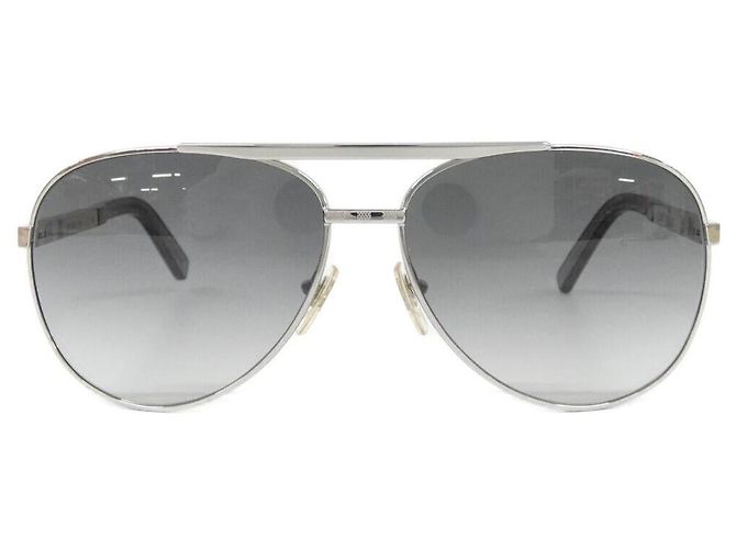 Louis Vuitton Attitude Piloten-Metallsonnenbrille Silber Metallisch