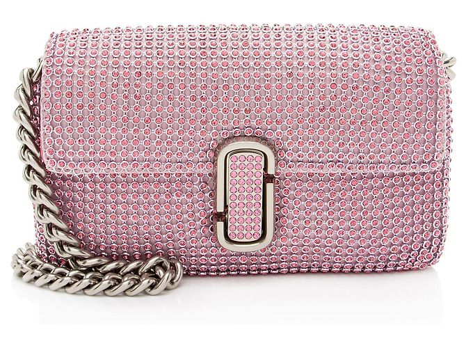 Borsa a Spalla J Marc in Cristallo di Marc Jacobs Rosa