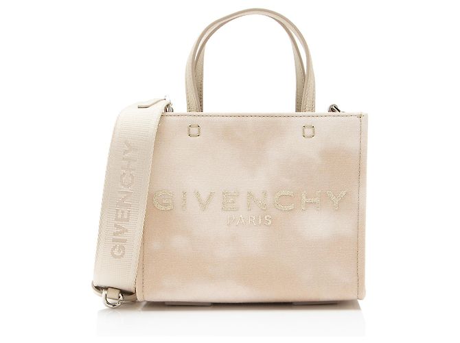 Givenchy Canvas Mini G Shopper Tote Braun Beige 