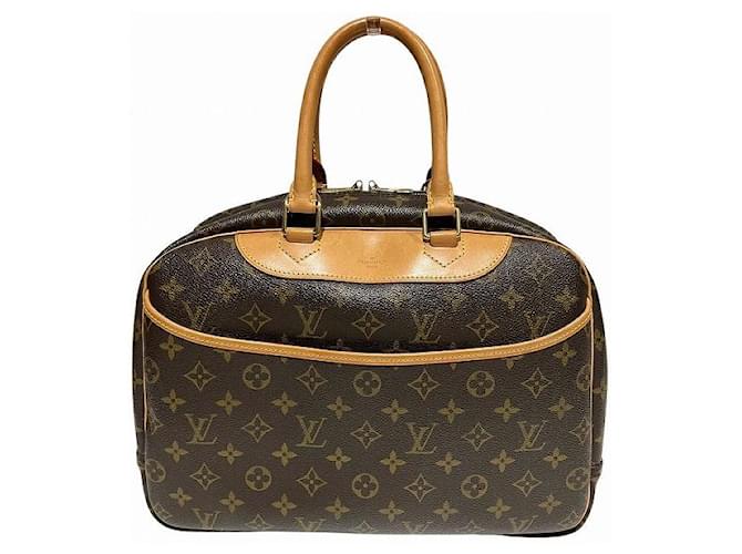 Louis Vuitton Deauville Monogram Handbag Brown Cloth  ref.2652329
